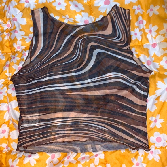 SHEIN mesh crop top, size small,worn 1 time, no damage - Picture 3 of 3